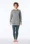 Schlafanzug lang Ringel Leggings jeansblau - Casual Essentials