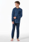 Schlafanzug lang Streifen blau - Nightwear