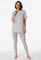 Pyjama lang T-shirt legging gestreept grijs-gemêleerd - Casual Essentials