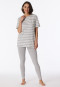 Pajamas long T-shirt leggings stripes heather gray - Casual Essentials