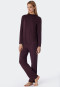 Pajamas long Tencel high collar burgundy - selected! premium