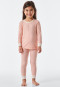 Pyjama long Tencel Coton Bio poignets étoiles pêche - Natural Love