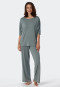 Pyjama lang Tencel oversized shirt korte mouwen jade - selected! premium