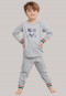 Schlafanzug lang unisex Bündchen Regenbogen grau-meliert - Rainbow Colours