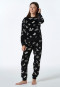Pajamas long velour graffiti black - Nightwear
