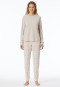 Schlafanzug lang wärmend Bündchen beige - Selected Premium Warming