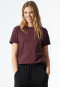 Shirt short-sleeve aubergine - Revival Antonia