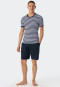 Shirt korte mouwen donkerblauw - Revival Friedrich