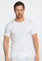 T-shirt à manches courtes blanc en jersey élastiqué à col rond - Long Life Soft