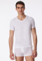 Shirt kurzarm Jersey elastisch V-Ausschnitt weiß - Long Life Soft