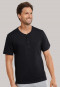 Shirt kurzarm Jersey Knopfleiste schwarz - Mix+Relax