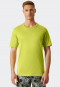 Chemise manches courtes coton mercerisé, encolure arrondie citron vert - Mix + Relax