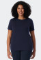 Shirt kurzarm Modal blau - Mix+Relax