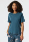 Tee-shirt manches courtes coton bio bleu-vert - Mix+Relax