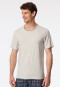 Shirt korte mouw Organic Cotton strepen beige - Mix+ Relax
