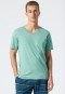 Shirt kurzarm Organic Cotton V-Ausschnitt mineral - Mix+Relax