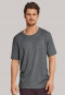 T-shirt à manches courtes gris foncé chiné à col rond - Mix & Relax Cotton Modal