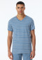 Shirt kurzarm Streifen blau-meliert - Mix+Relax
