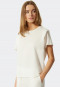 T-shirt manches courtes Tencel plis décoratifs durables blanc cassé - Lounge Refibra