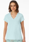Shirt kurzarm tiefer V-Ausschnitt mint - Mix+Relax