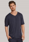 Shirt kurzarm V-Ausschnitt dunkelgrau - Mix+Relax
