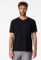 Shirt short-sleeved V-neck black - Mix & Relax