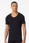 Shirt kurzarm V-Ausschnitt schwarz - Premium Cotton
