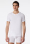 Maglia scollo a V a manica corta di colore bianco - Long Life Cotton