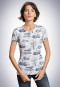 Short-sleeved shirt white-blue - Revival Greta