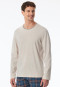 Long-sleeve mottled beige shirt - Mix+Relax