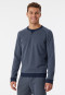 Shirt long-sleeved fleece cuffs midnight blue - Mix & Relax