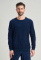Shirt langarm Frottee Bündchen nachtblau - Mix+Relax