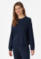 Tee-shirt manches longues interlock coton bio bleu nuit - Mix+Relax