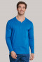 Shirt langarm Jersey Knopfleiste blau - Mix+Relax