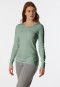 Shirt lange mouwen lindegroen - Revival Greta