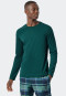 Shirt langarm merzerisierte Baumwolle rundhals dunkelgrün - Mix+Relax