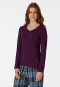 Shirt long-sleeved modal V-neck plum - Mix & Relax