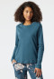 Shirt long-sleeved organic cotton blue-green - Mix+Relax
