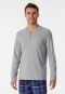 Shirt long-sleeved organic cotton button placket heather gray - Mix & Relax