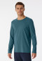 Maglia a maniche lunghe in cotone biologico, verde petrolio - Mix+Relax