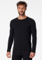 Shirt long-sleeved organic cotton crew neck black - 95/5