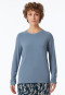 Shirt langarm rundhals blaugrau - Mix+Relax