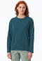 Shirt lange mouwen ronde hals petrol - Mix+ Relax