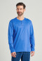 Shirtmet  lange mouwen Serafino-kraag knoopsluiting royal  Mix+Relax