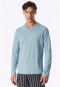 Shirt met lange mouwen en v-hals, ijsblauw - Mix+ Relax