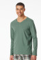 Shirt lange mouwen V-hals groen - Mix+ Relax