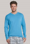 Shirt langarm V-Ausschnitt hellblau - Mix+Relax