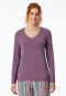 Shirt langarm V-Ausschnitt malve - Mix+Relax