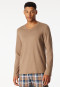 Shirt lange mouwen v-hals nougat - Mix+ Relax