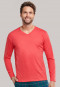 Shirt langarm V-Ausschnitt rot - Mix+Relax